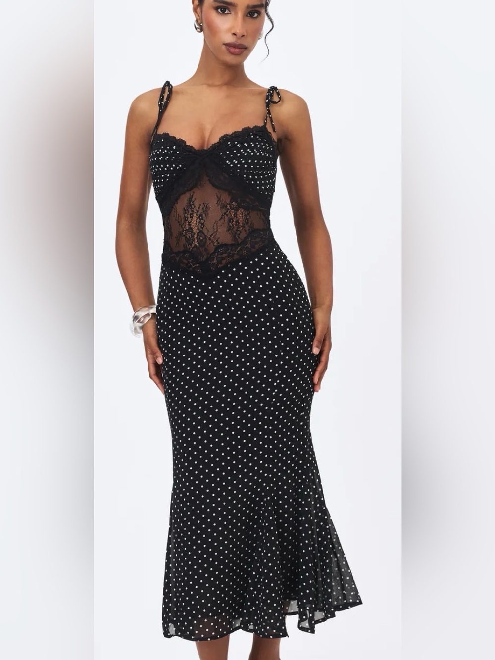 MISS CIRCLE NEW WITH TAGS! POLKA DOT WITH LACE MID SECTION AND MERMAID BOTTOM